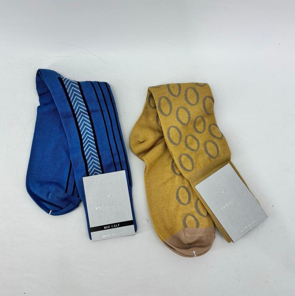 Vknagrani Men's Dress Socks Career Yellow Circles Blue Arrows Wear to Work